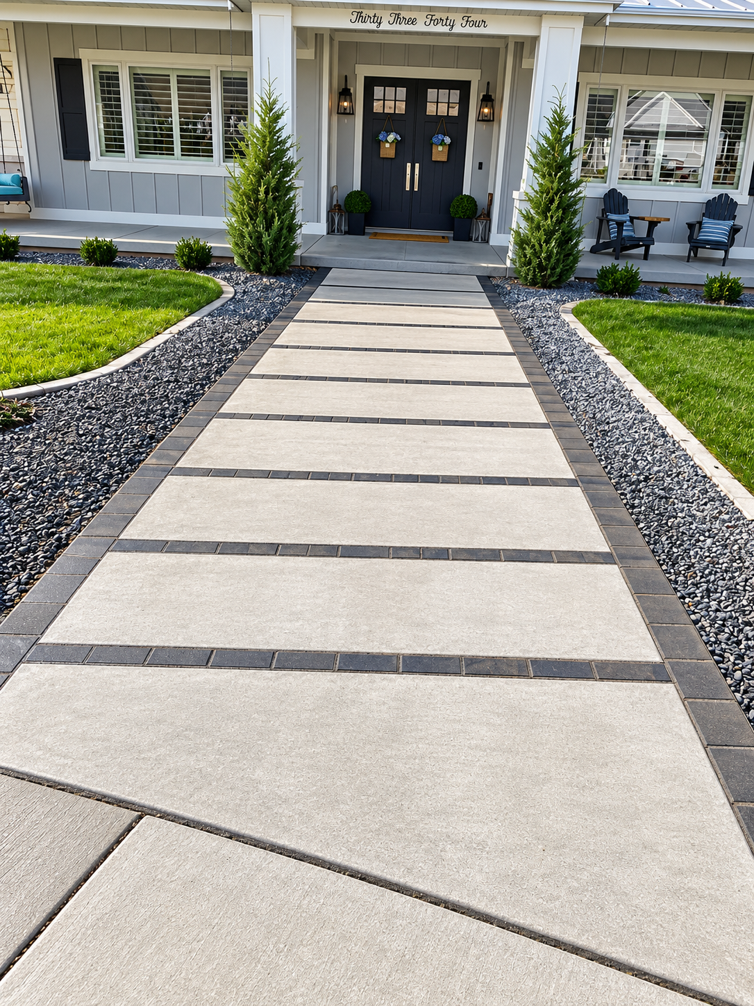 Pavers being installed over a compacted base